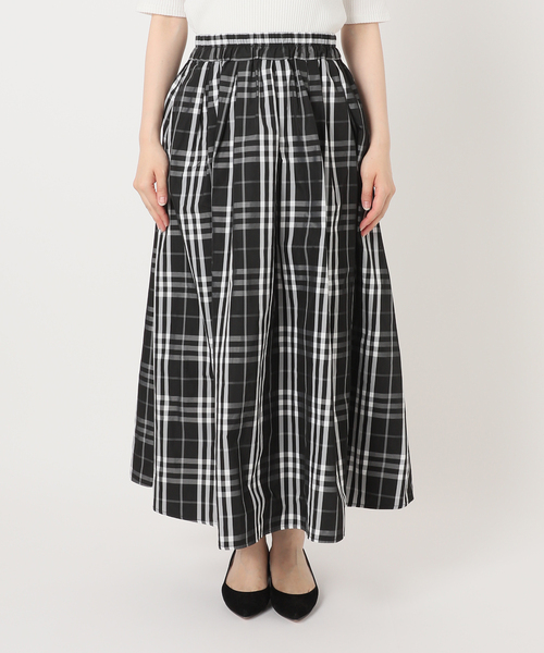 La TOTALITE（ラトータリテ）の「メモリータフタチェックスカート（スカート・レディース・ベージュ/ブラック/コバルトブルー・38/36）」の16枚目の写真