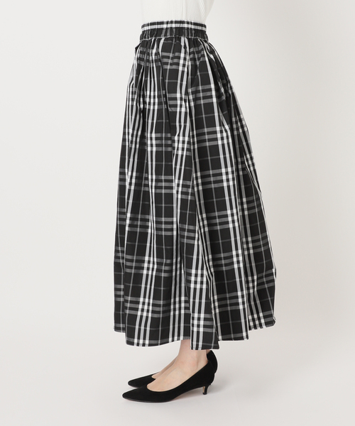 La TOTALITE（ラトータリテ）の「メモリータフタチェックスカート（スカート・レディース・ベージュ/ブラック/コバルトブルー・38/36）」の17枚目の写真