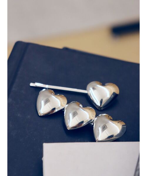 EVRIS（エヴリス）の「【2個セット】HEART MOTIF ヘアピン（ヘアピン・レディース・シルバー・FREE）」の5枚目の写真