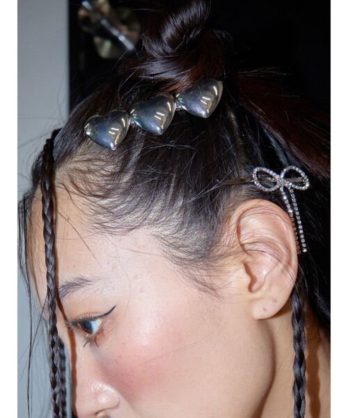 EVRIS（エヴリス）の「【2個セット】HEART MOTIF ヘアピン（ヘアピン・レディース・シルバー・FREE）」の6枚目の写真