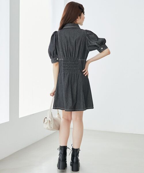 MAJESTIC LEGON（マジェスティックレゴン）の「デニムミニワンピース（ワンピース・レディース・ブラック/ブルー系その他2・MEDIUM）」の11枚目の写真