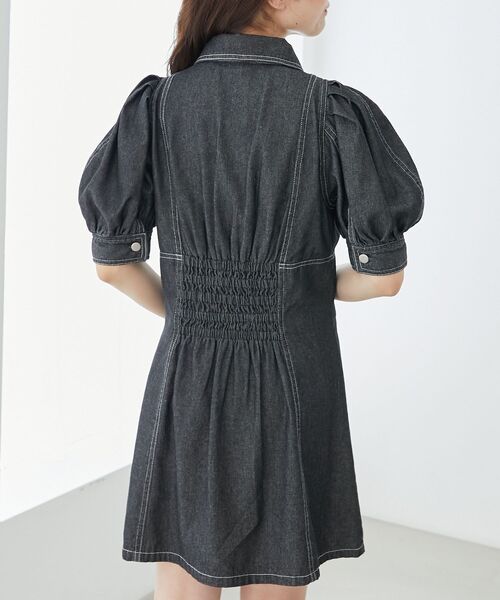 MAJESTIC LEGON（マジェスティックレゴン）の「デニムミニワンピース（ワンピース・レディース・ブラック/ブルー系その他2・MEDIUM）」の14枚目の写真