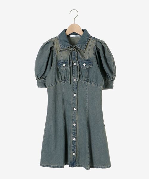 MAJESTIC LEGON（マジェスティックレゴン）の「デニムミニワンピース（ワンピース・レディース・ブラック/ブルー系その他2・MEDIUM）」の17枚目の写真