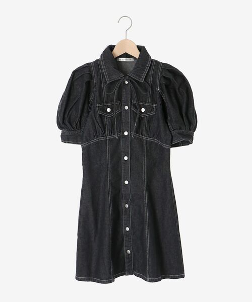 MAJESTIC LEGON（マジェスティックレゴン）の「デニムミニワンピース（ワンピース・レディース・ブラック/ブルー系その他2・MEDIUM）」の18枚目の写真