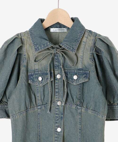 MAJESTIC LEGON（マジェスティックレゴン）の「デニムミニワンピース（ワンピース・レディース・ブラック/ブルー系その他2・MEDIUM）」の20枚目の写真