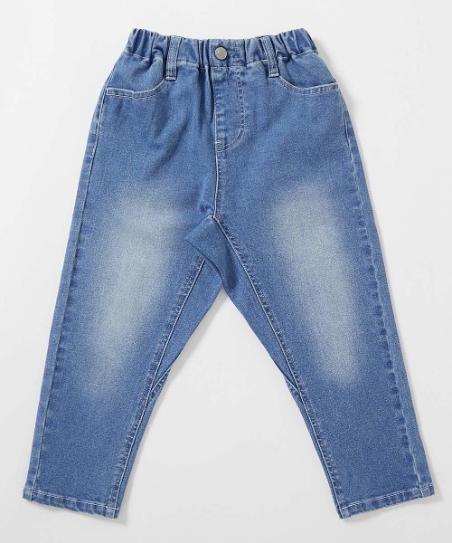 devirock（デビロック）の「楽デニム ペグトップパンツ（デニムパンツ・キッズ・サックスブルー系1/サックスブルー系3/ワンウォッシュ/ブラック系1・100cm/110cm/120cm/130cm/140cm/150cm/160cm）」の12枚目の写真