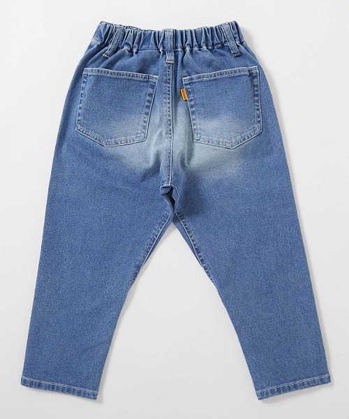 devirock（デビロック）の「楽デニム ペグトップパンツ（デニムパンツ・キッズ・サックスブルー系1/サックスブルー系3/ワンウォッシュ/ブラック系1・100cm/110cm/120cm/130cm/140cm/150cm/160cm）」の13枚目の写真