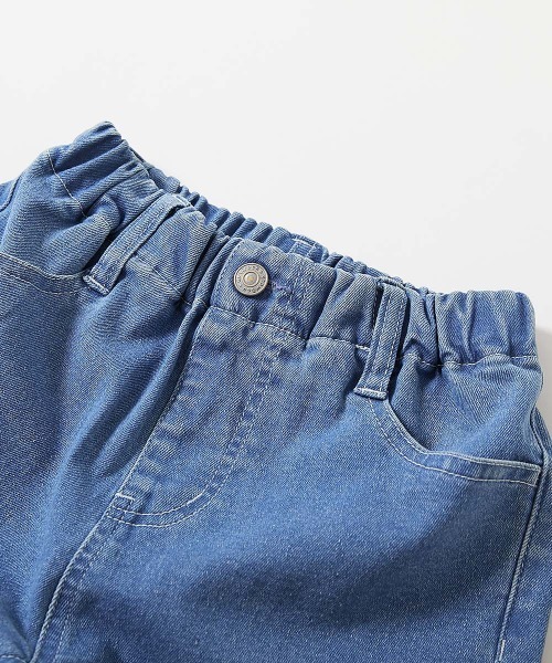 devirock（デビロック）の「楽デニム ペグトップパンツ（デニムパンツ・キッズ・サックスブルー系1/サックスブルー系3/ワンウォッシュ/ブラック系1・100cm/110cm/120cm/130cm/140cm/150cm/160cm）」の14枚目の写真