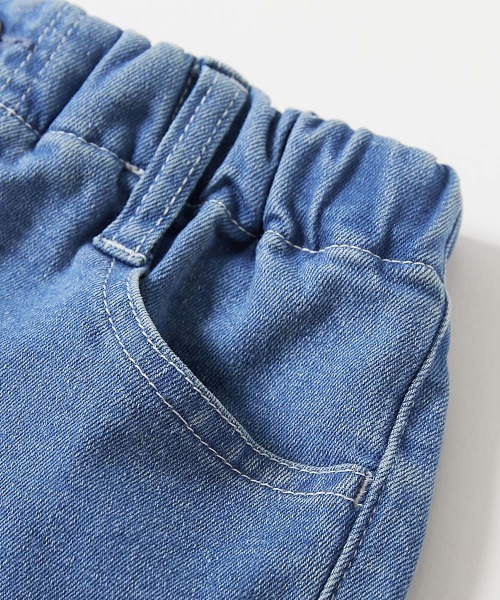 devirock（デビロック）の「楽デニム ペグトップパンツ（デニムパンツ・キッズ・サックスブルー系1/サックスブルー系3/ワンウォッシュ/ブラック系1・100cm/110cm/120cm/130cm/140cm/150cm/160cm）」の15枚目の写真