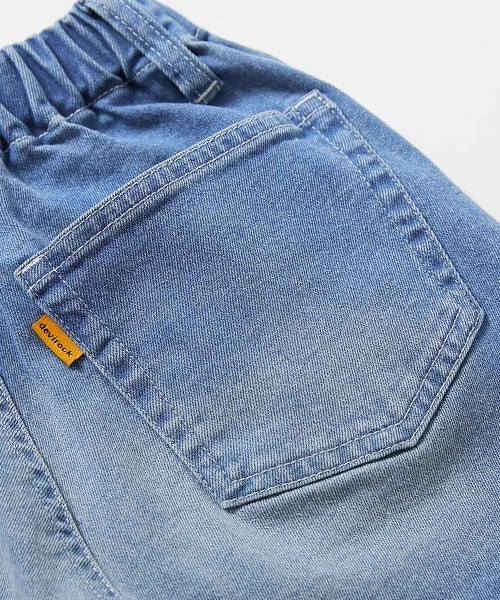 devirock（デビロック）の「楽デニム ペグトップパンツ（デニムパンツ・キッズ・サックスブルー系1/サックスブルー系3/ワンウォッシュ/ブラック系1・100cm/110cm/120cm/130cm/140cm/150cm/160cm）」の16枚目の写真