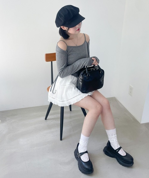 Heather（ヘザー）の「スクエアボストンBAG　145480（ボストンバッグ・レディース・ブラック/ベージュ/シルバー・ONE SIZE）」の12枚目の写真