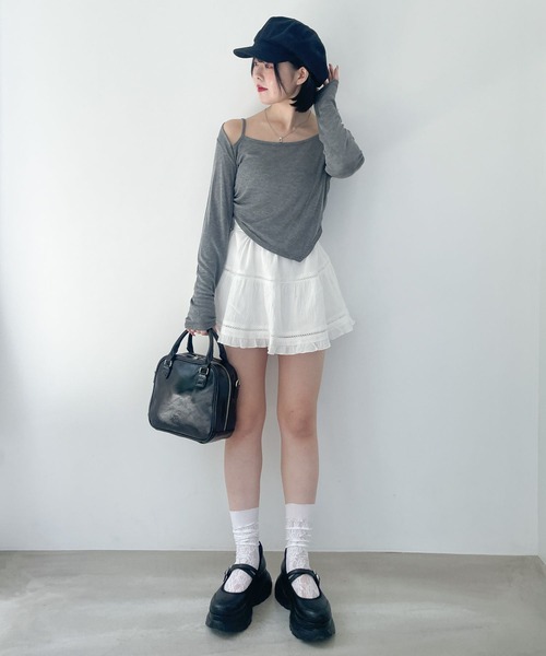 Heather（ヘザー）の「スクエアボストンBAG　145480（ボストンバッグ・レディース・ブラック/ベージュ/シルバー・ONE SIZE）」の13枚目の写真