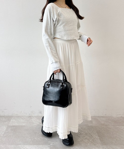 HEATHER BROW★専用 セール】スクエアボストンBAG 145480（ボストンバッグ