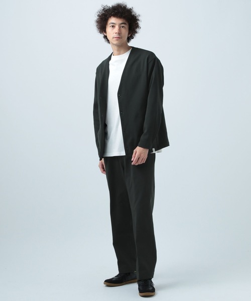 BAYFLOW（ベイフロー）の「［セットアップ可］UMWマルチファンクションカーディガン【ストレッチ素材・速乾・軽量】（カーディガン/ボレロ・メンズ・チャコールグレー/ベージュ・MEDIUM/LARGE）」の3枚目の写真