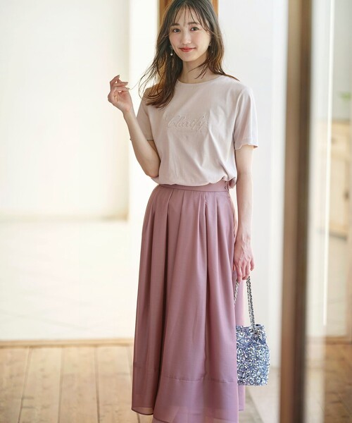 ANY SIS（エニィスィス）の「【洗える】シアーチンツタック スカート（スカート・レディース・ピンク系/ブラック系・3/2/1）」の14枚目の写真