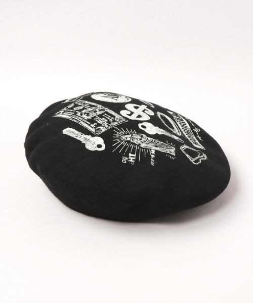 CA4LA(カシラ)の「BLACK AND WHITE PAINTINGS BERET(ハンチング/ベレー帽・メンズ・ライトグレー/ブラック・ONESIZE)」の8枚目の写真