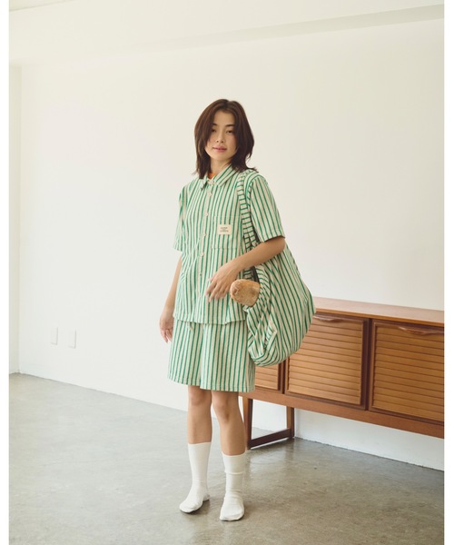 common gull products.（コモンガルプロダクツ）の「夏の傍のバッグ（トートバッグ・レディース・アイボリー/ピンク/ブラウン・フリー）」の4枚目の写真