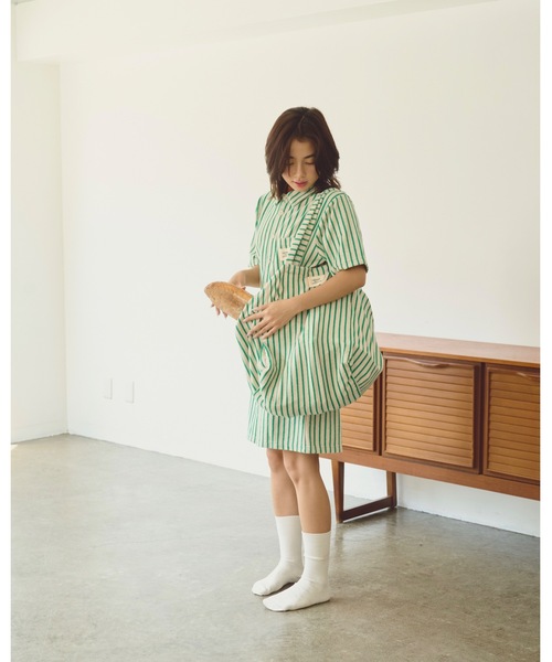 common gull products.（コモンガルプロダクツ）の「夏の傍のバッグ（トートバッグ・レディース・アイボリー/ピンク/ブラウン・フリー）」の5枚目の写真