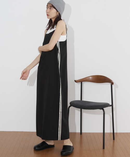 Auntie Rosa Holiday(アンティローザホリデー)の「サイドラインナローキャミワンピース(ワンピース・レディース・グレー/ブラック・FREE)」の14枚目の写真