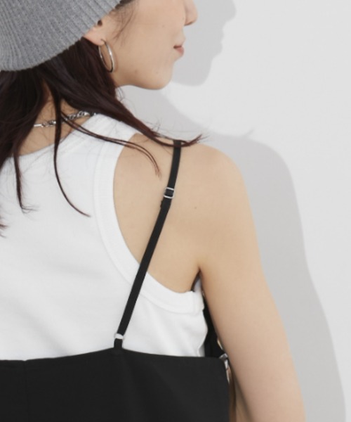 Auntie Rosa Holiday(アンティローザホリデー)の「サイドラインナローキャミワンピース(ワンピース・レディース・グレー/ブラック・FREE)」の8枚目の写真