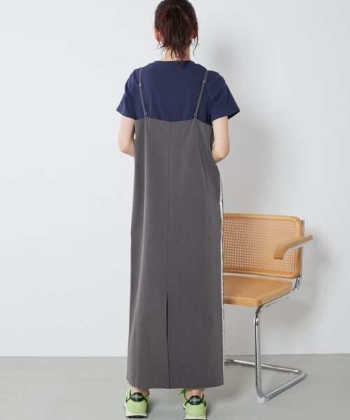 Auntie Rosa Holiday(アンティローザホリデー)の「サイドラインナローキャミワンピース(ワンピース・レディース・グレー/ブラック・FREE)」の4枚目の写真