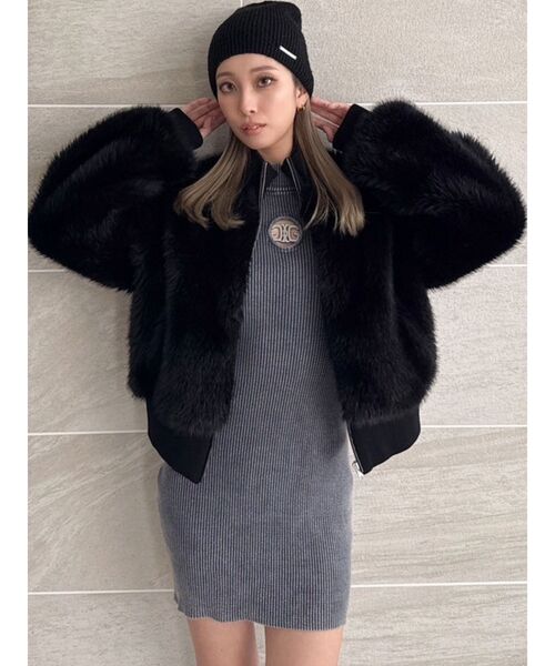 GYDA（ジェイダ）の「GYDAプレートスパンコールニットビーニー（ニットキャップ/ビーニー・レディース・グレー/ブラック・FREE）」の4枚目の写真