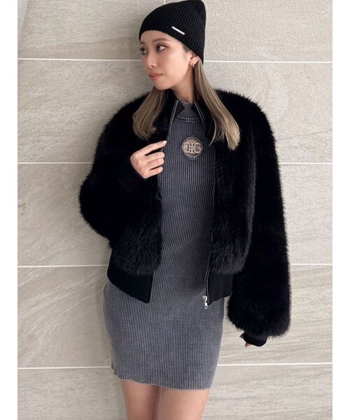 GYDA（ジェイダ）の「GYDAプレートスパンコールニットビーニー（ニットキャップ/ビーニー・レディース・グレー/ブラック・FREE）」の5枚目の写真