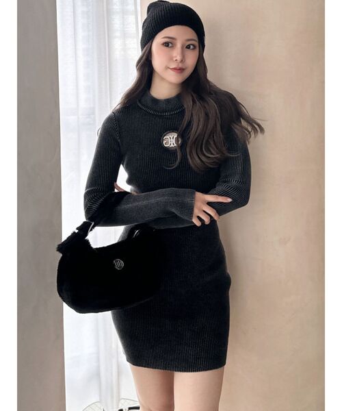 GYDA（ジェイダ）の「GYDAプレートスパンコールニットビーニー（ニットキャップ/ビーニー・レディース・グレー/ブラック・FREE）」の7枚目の写真