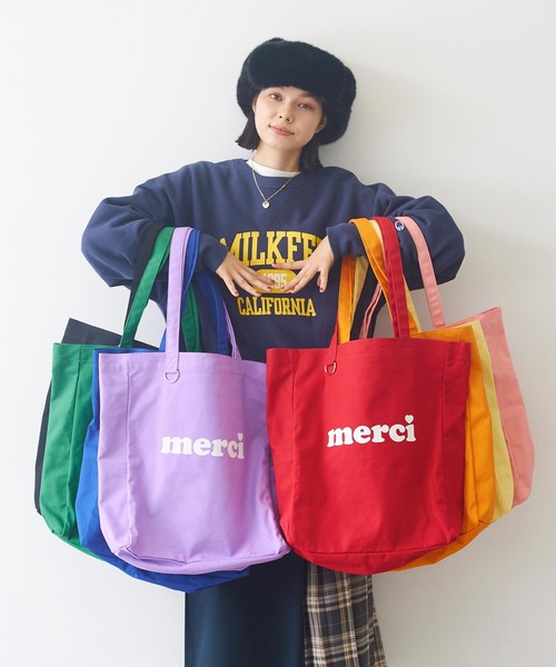 MERCI LOGO TOTE（トートバッグ）｜MILKFED.（ミルクフェド）の