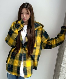 ブラウス シャツ A'GEM/9 × .kom 「ACOVER/オコボ」 No.04 Vintage Nerd Over Check Shirt Re A'GEM/9 × .kom 『ACOVER/オコボ』 No.04 Vintage Nerd Over