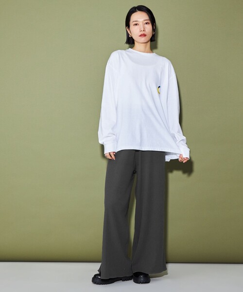 CITEN（シテン）の「＜CITEN＞ワイドニットパンツ（その他パンツ・レディース・ダークグレー/ダークブラウン・M/S）」の7枚目の写真