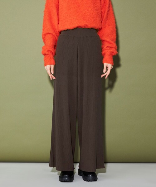 CITEN（シテン）の「＜CITEN＞ワイドニットパンツ（その他パンツ・レディース・ダークグレー/ダークブラウン・M/S）」の9枚目の写真