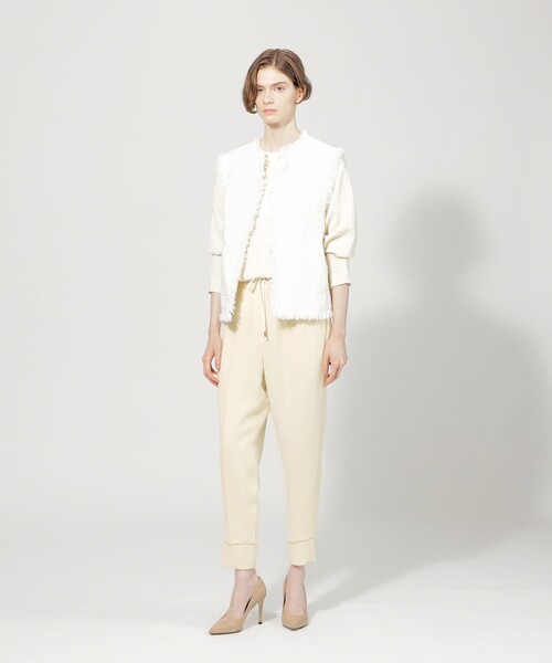 セール】フリンジミックスツイード ショートジレ（ベスト）｜EPOCA