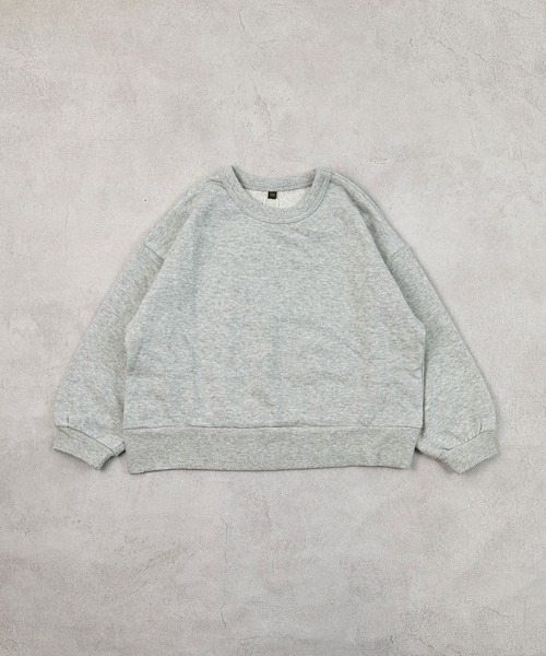 Life Support Products（ライフサポートプロダクツ）の「裏毛ムジトレーナー（スウェット・キッズ・ブラック/パープル/ピンク/オフホワイト/レッド/ホワイト系その他/杢グレー/エメラルド/マスタード/チャコール・90/100/110/120/80/130/95/140/150）」の4枚目の写真