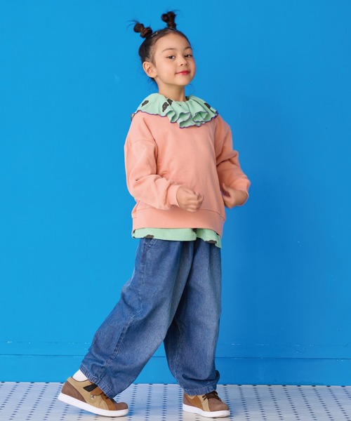 Life Support Products（ライフサポートプロダクツ）の「裏毛ムジトレーナー（スウェット・キッズ・ブラック/パープル/ピンク/オフホワイト/レッド/ホワイト系その他/杢グレー/エメラルド/マスタード/チャコール・90/100/110/120/80/130/95/140/150）」の11枚目の写真