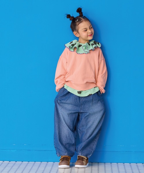 Life Support Products（ライフサポートプロダクツ）の「裏毛ムジトレーナー（スウェット・キッズ・ブラック/パープル/ピンク/オフホワイト/レッド/ホワイト系その他/杢グレー/エメラルド/マスタード/チャコール・90/100/110/120/80/130/95/140/150）」の13枚目の写真