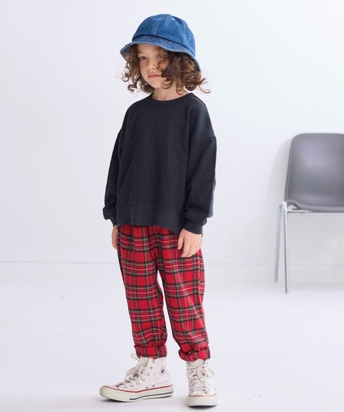 Life Support Products（ライフサポートプロダクツ）の「裏毛ムジトレーナー（スウェット・キッズ・ブラック/パープル/ピンク/オフホワイト/レッド/ホワイト系その他/杢グレー/エメラルド/マスタード/チャコール・90/100/110/120/80/130/95/140/150）」の18枚目の写真