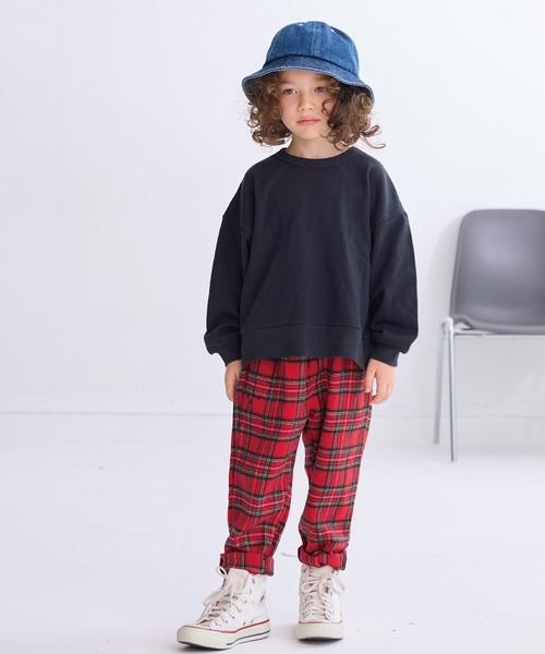 Life Support Products（ライフサポートプロダクツ）の「裏毛ムジトレーナー（スウェット・キッズ・ブラック/パープル/ピンク/オフホワイト/レッド/ホワイト系その他/杢グレー/エメラルド/マスタード/チャコール・90/100/110/120/80/130/95/140/150）」の19枚目の写真