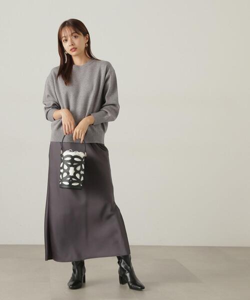 PROPORTION BODY DRESSING（プロポーションボディドレッシング）の「スリット入りサテンナロースカート / 1214220004（スカート・レディース・ダークグレー/ベージュ・SMALL/MEDIUM）」の11枚目の写真