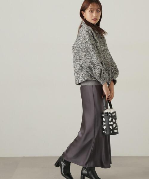 PROPORTION BODY DRESSING（プロポーションボディドレッシング）の「スリット入りサテンナロースカート / 1214220004（スカート・レディース・ダークグレー/ベージュ・SMALL/MEDIUM）」の13枚目の写真