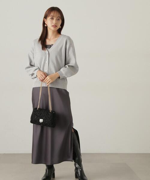 PROPORTION BODY DRESSING（プロポーションボディドレッシング）の「スリット入りサテンナロースカート / 1214220004（スカート・レディース・ダークグレー/ベージュ・SMALL/MEDIUM）」の14枚目の写真