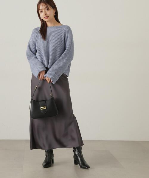 PROPORTION BODY DRESSING（プロポーションボディドレッシング）の「スリット入りサテンナロースカート / 1214220004（スカート・レディース・ダークグレー/ベージュ・SMALL/MEDIUM）」の17枚目の写真