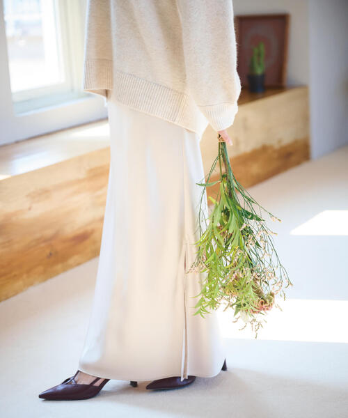 PROPORTION BODY DRESSING（プロポーションボディドレッシング）の「スリット入りサテンナロースカート / 1214220004（スカート・レディース・ダークグレー/ベージュ・SMALL/MEDIUM）」の20枚目の写真