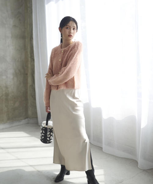 PROPORTION BODY DRESSING（プロポーションボディドレッシング）の「スリット入りサテンナロースカート / 1214220004（スカート・レディース・ダークグレー/ベージュ・SMALL/MEDIUM）」の21枚目の写真