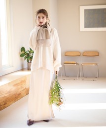 PROPORTION BODY DRESSING | スリット入りサテンナロースカート / 1214220004(スカート)