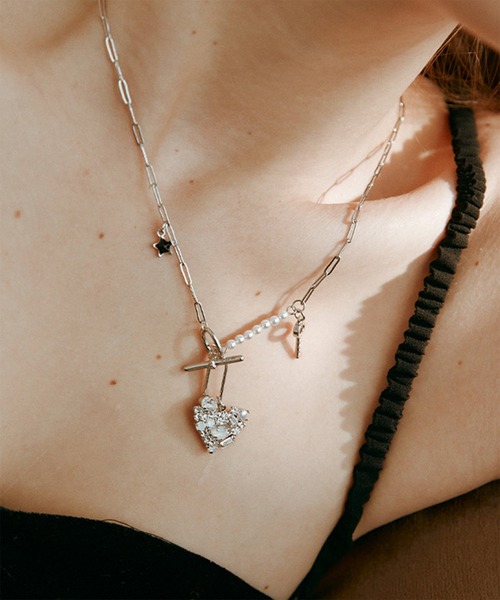 【VINTAGE HOLLYWOOD】Swing Heart Charm Necklace★送料無料 VINTAGE HOLLYWOOD（ビンテージハリウッド）の「○Swing Popping