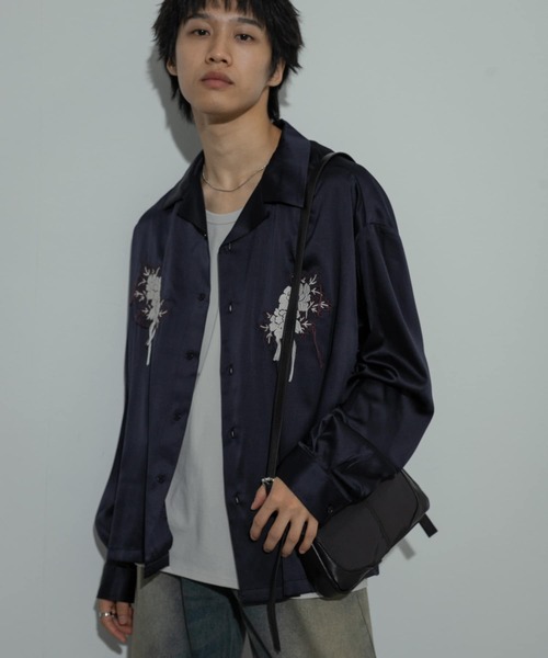 セール】ボタニカルシシュウロングスリーブシャツ（シャツ/ブラウス