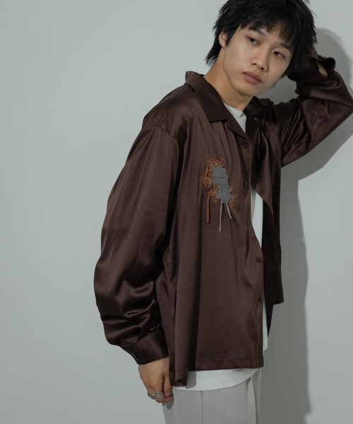 セール】ボタニカルシシュウロングスリーブシャツ（シャツ/ブラウス