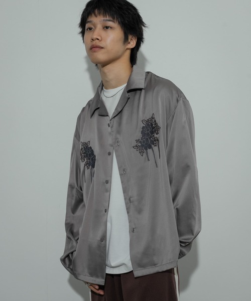 セール】ボタニカルシシュウロングスリーブシャツ（シャツ/ブラウス