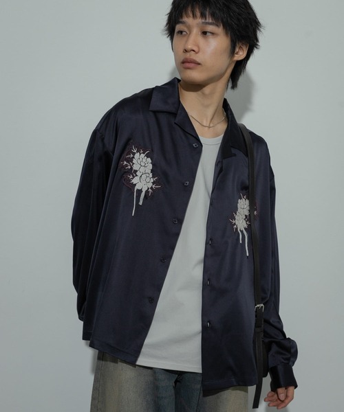 セール】ボタニカルシシュウロングスリーブシャツ（シャツ/ブラウス